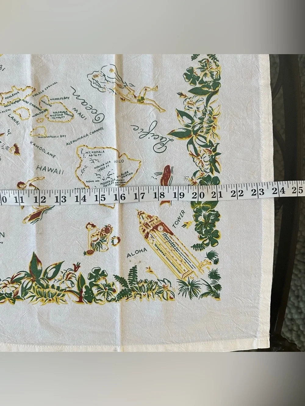 Red & White Kitchen Co Hawaii Map Tablecloth 52